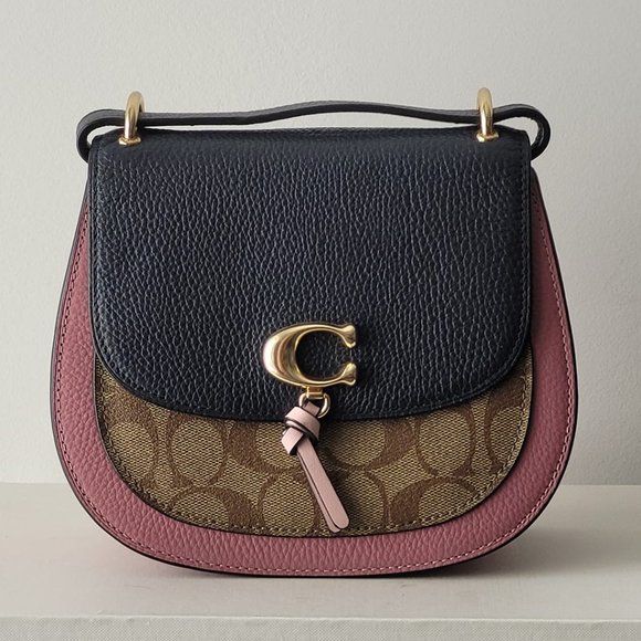 Coach Handbags - $239 *NEW* COACH Im/Khaki/Midnight Blue Multi Saddle Bag